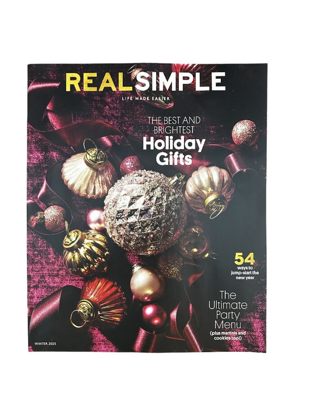 Real Simple Magazine December 2025 Best Holiday Gifts Ultimate Party Menu